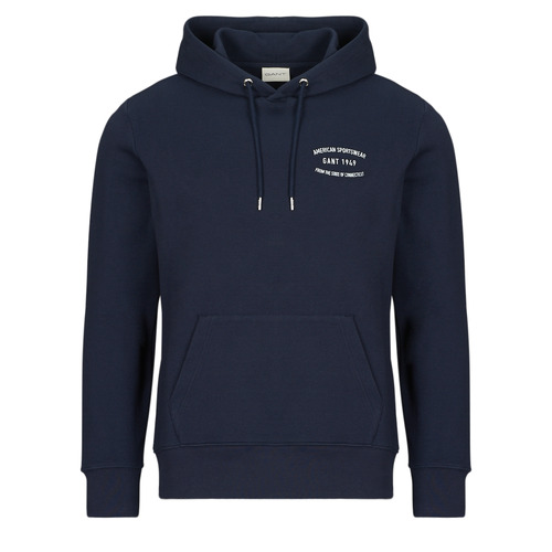 Clothing Men sweaters Gant SMALL GRAPHIC SWEAT HOODIE Marine