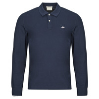 Clothing Men long-sleeved polo shirts Gant REG SHIELD LS PIQUE RUGGER Marine