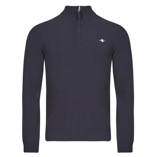 Clothing Men sweaters Gant SUPERFINE LAMBSWOOL HALF ZIP Marine