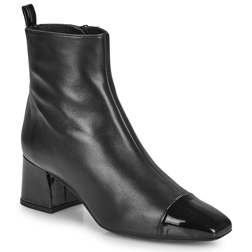 Shoes Women Ankle boots Unisa LAZLO Black / Varnish