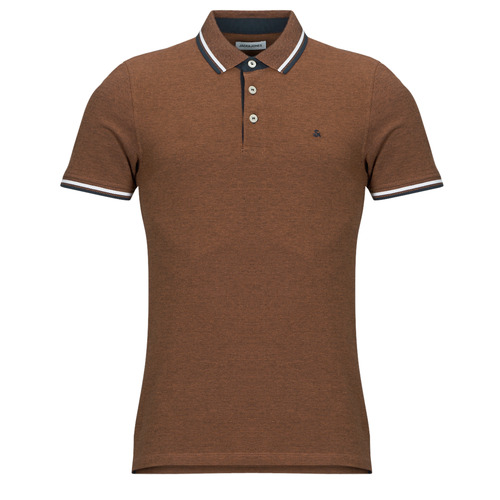 Clothing Men short-sleeved polo shirts Jack & Jones JJEPAULOS  Brown