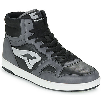 Shoes Men High top trainers Kangaroos K-Slam Point Mid Grey / Black