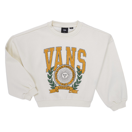 Clothing Girl sweaters Vans First Team Loose Crew Ecru