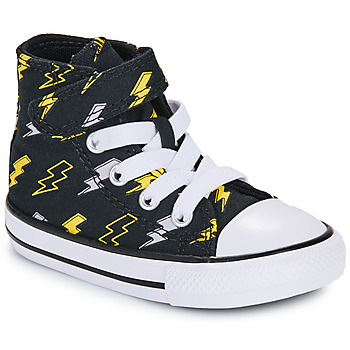 Shoes Boy High top trainers Converse CHUCK TAYLOR ALL STAR ELECTRIC BOLT EASY-ON Black / Yellow