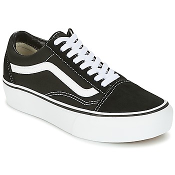 Shoes Women Low top trainers Vans UA OLD SKOOL PLATFOR Black / White