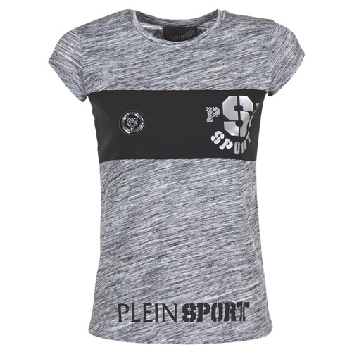 Clothing Women short-sleeved t-shirts Philipp Plein Sport THINK WHAT U WANT Grey