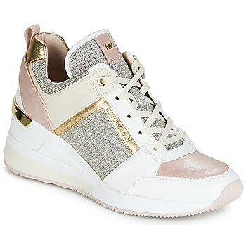 Schoenen Dames Hoge sneakers MICHAEL Michael Kors GEORGIE Wit / Roze / Goud