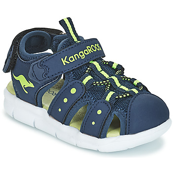 Schoenen Jongens Outdoorsandalen Kangaroos K-MINI Marine / Geel