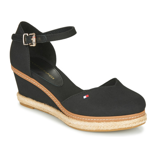 Schoenen Dames Espadrilles Tommy Hilfiger BASIC CLOSED TOE MID WEDGE Zwart