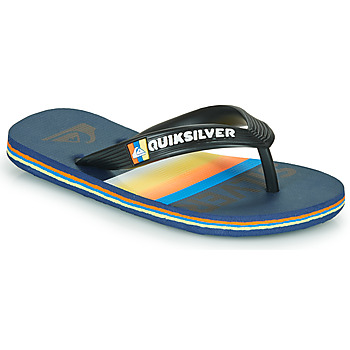 Schoenen Kinderen Teenslippers Quiksilver MOLOKAI SLAB Blauw / Oranje / Zwart