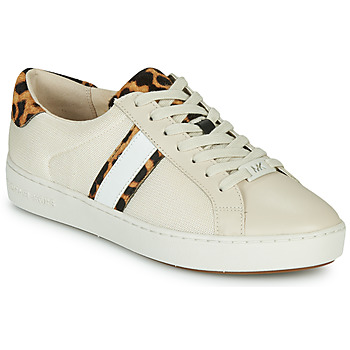 Schoenen Dames Lage sneakers MICHAEL Michael Kors IRVING STRIPE LACE UP Ecru / Luipaard