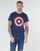 Textiel Heren T-shirts korte mouwen Yurban MARVEL CAPTAIN AMERICA LOGO Marine