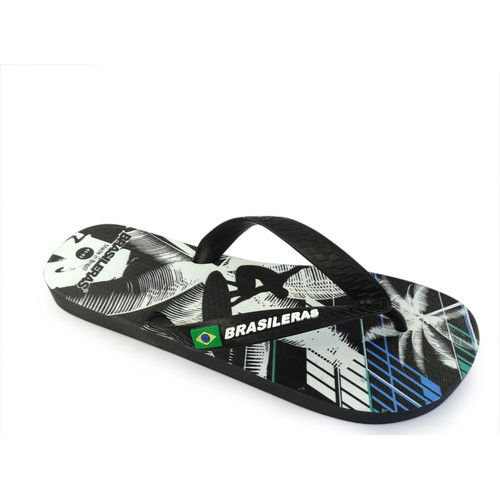 Schoenen Heren Teenslippers Brasileras Printed 20 Mix Zwart