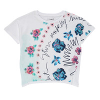 Textiel Meisjes T-shirts korte mouwen Desigual 21SGTK02-1000 Wit