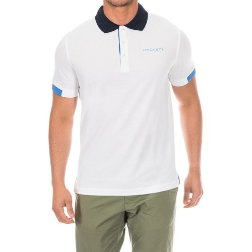 Textiel Heren Polo's korte mouwen Hackett HMX1006F-WHITE Wit