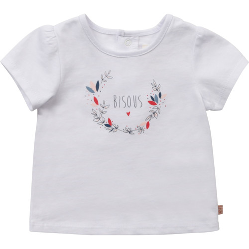 Textiel Meisjes T-shirts korte mouwen Carrément Beau Y95270-10B Wit