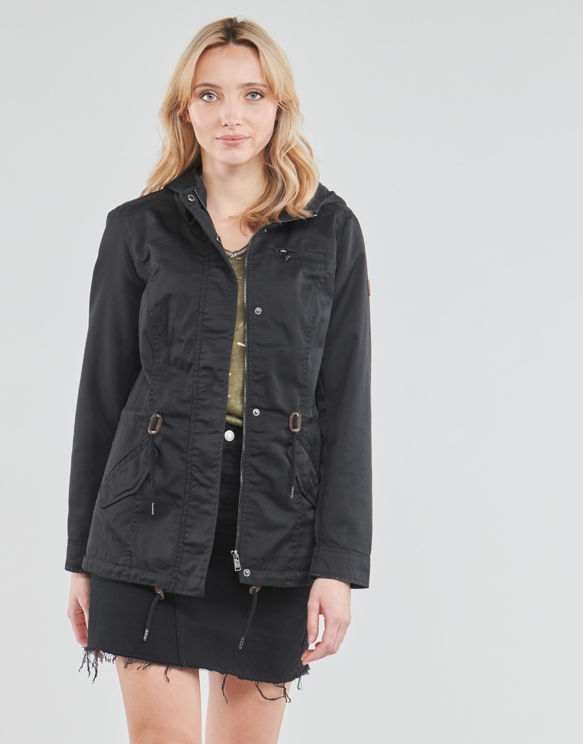 Textiel Dames Parka jassen Only ONLLORCA Zwart