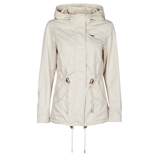 Textiel Dames Parka jassen Only ONLLORCA Ecru