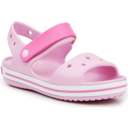 Schoenen Meisjes Sandalen / Open schoenen Crocs Crocband Sandal Kids12856-6GD Roze