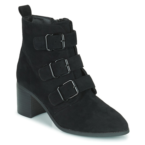 Schoenen Dames Enkellaarzen Moony Mood PAOLA Zwart