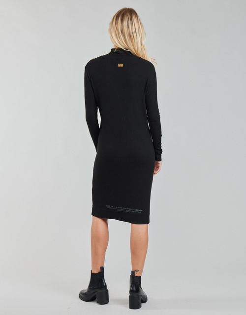 G-Star Raw RIB MOCK SLIM DRESS Zwart