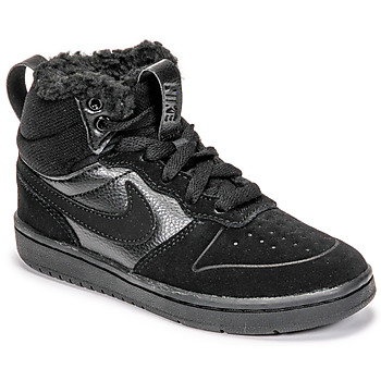 Schoenen Kinderen Hoge sneakers Nike COURT BOROUGH MID 2 BOOT PS Zwart