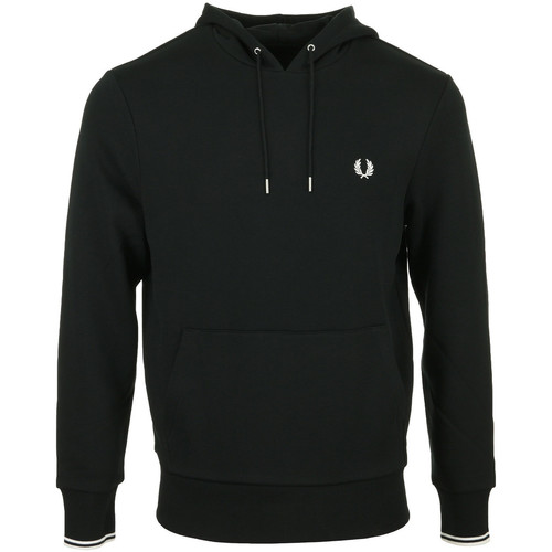 Textiel Heren Sweaters / Sweatshirts Fred Perry Tipped Hooded Sweatshirt Zwart