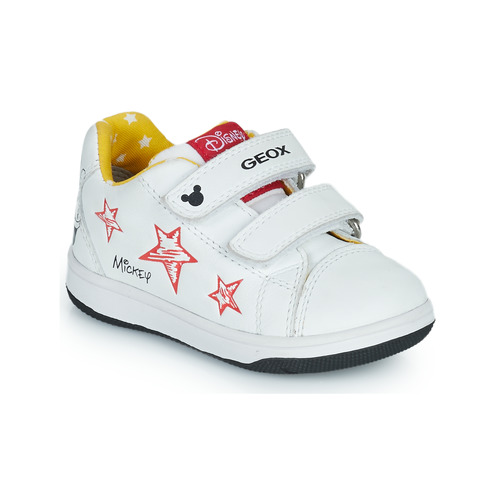 Schoenen Kinderen Lage sneakers Geox B NEW FLICK BOY Wit / Rood