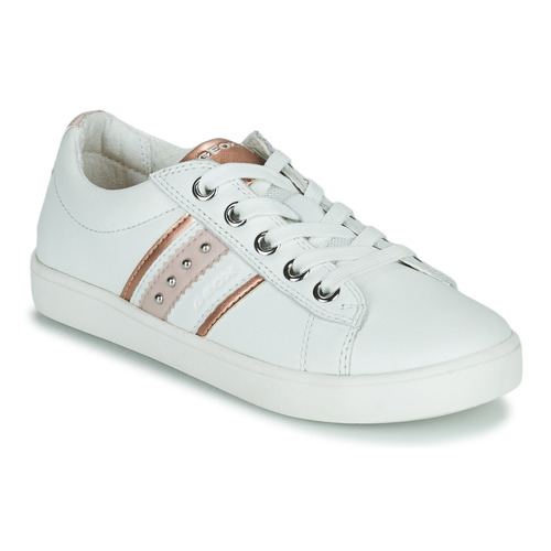 Schoenen Meisjes Lage sneakers Geox J KATHE GIRL Wit / Roze