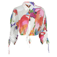 Textiel Dames Overhemden Desigual CAM_KAILUA Wit / Multicolour