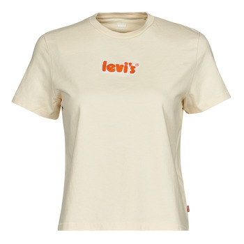 Textiel Dames T-shirts korte mouwen Levi's GRAPHIC CLASSIC TEE Rups / Poster / Logo / Angora