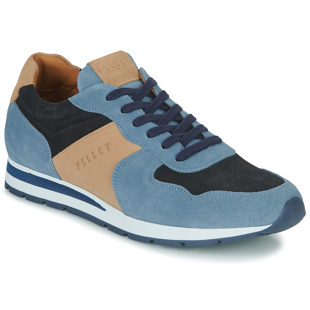 Schoenen Heren Lage sneakers Pellet MARCEL Fluweel / Blauw