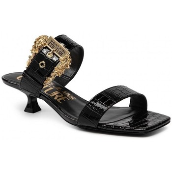 Schoenen Dames Leren slippers Versace Jeans Couture 72VA3S40 Zwart