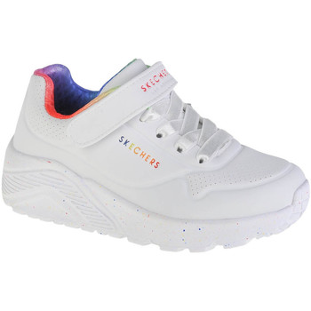 Schoenen Meisjes Lage sneakers Skechers Uno Lite Rainbow Specks Wit