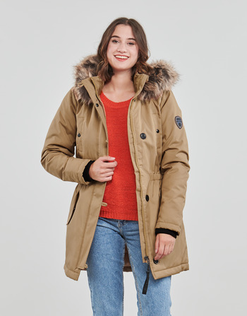 Textiel Dames Parka jassen Only ONLIRIS FUR WINTER PARKA CC OTW Camel