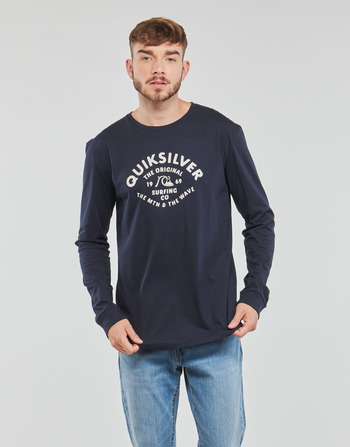 Textiel Heren T-shirts met lange mouwen Quiksilver SCRIPT TALK LS Marine