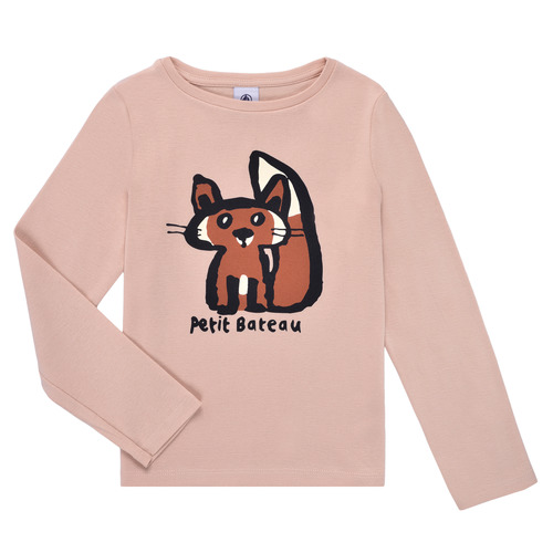 Textiel Meisjes T-shirts met lange mouwen Petit Bateau CASSIE Roze