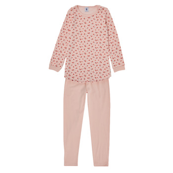 Textiel Meisjes Pyjama's / nachthemden Petit Bateau CAGETTE Roze / Rood