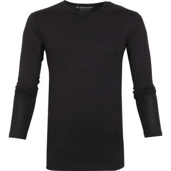 Textiel Heren T-shirts & Polo’s Garage Basic Longsleeve T-Shirt Stretch Zwart Zwart