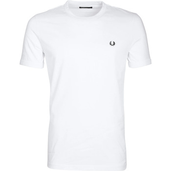 Textiel Heren T-shirts & Polo’s Fred Perry Ringer T-Shirt Wit Wit