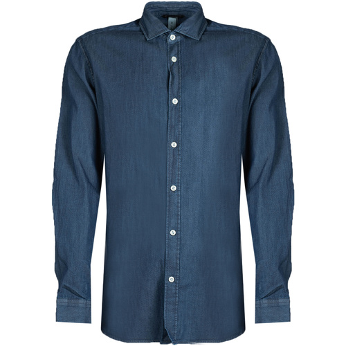 Textiel Heren Overhemden lange mouwen Antony Morato MMSL00520 FA400019 Blauw