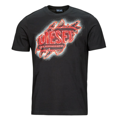 Textiel Heren T-shirts korte mouwen Diesel T-JUST-E43 Zwart / Rood