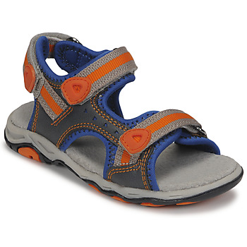 Schoenen Jongens Outdoorsandalen Kickers KIWI Blauw / Oranje