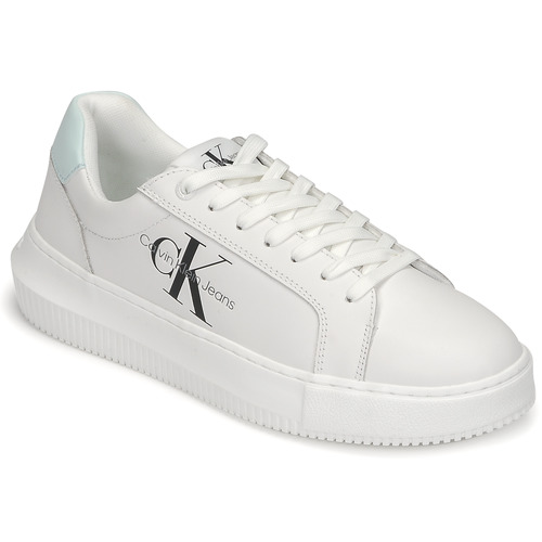 Schoenen Dames Lage sneakers Calvin Klein Jeans CHUNKY CUPSOLE LACEUP MON LTH WN Wit / Groen