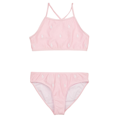 Textiel Meisjes Zwembroeken/ Zwemshorts Polo Ralph Lauren AOPP 2 PC-SWIMWEAR-2 PC SWIM Roze