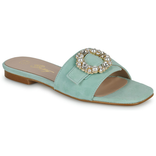 Schoenen Dames Leren slippers Betty London MELODIE Mint