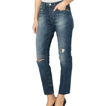 Textiel Dames Straight jeans Guess  Blauw