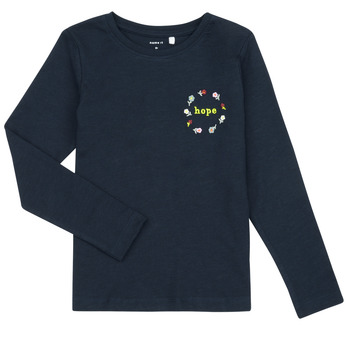 Textiel Meisjes T-shirts met lange mouwen Name it NKFLUPINA LS TOP Marine