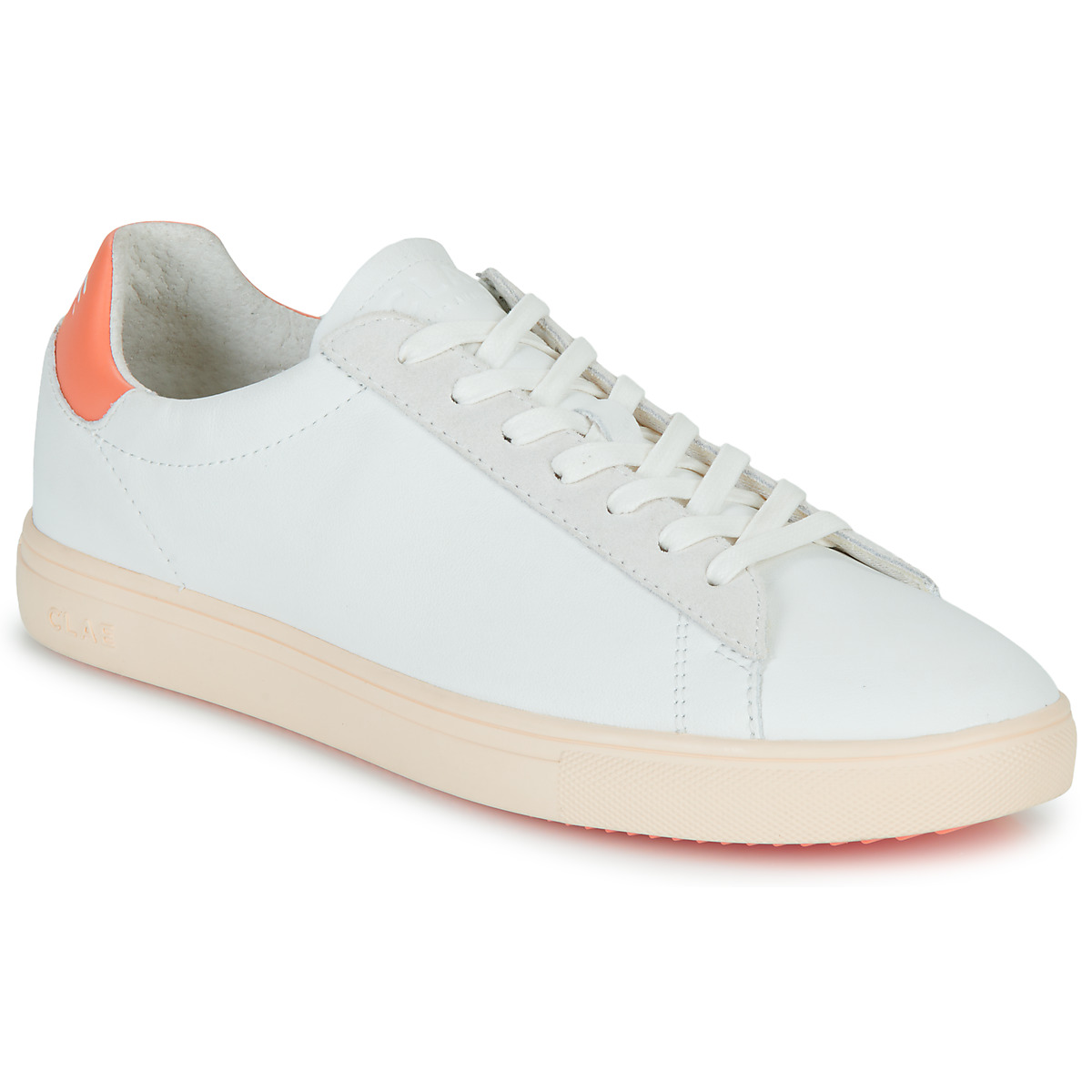 Schoenen Lage sneakers Clae BRADLEY CALIFORNIA Wit / Oranje