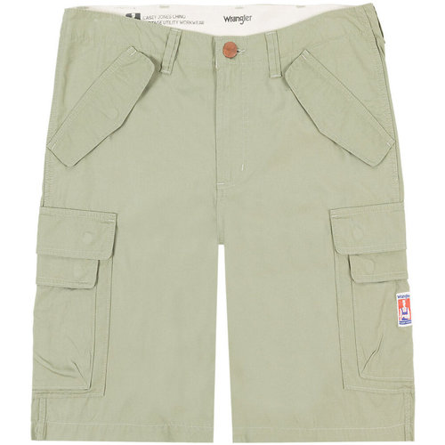 Textiel Heren Korte broeken / Bermuda's Wrangler Short cargo  Casey Groen